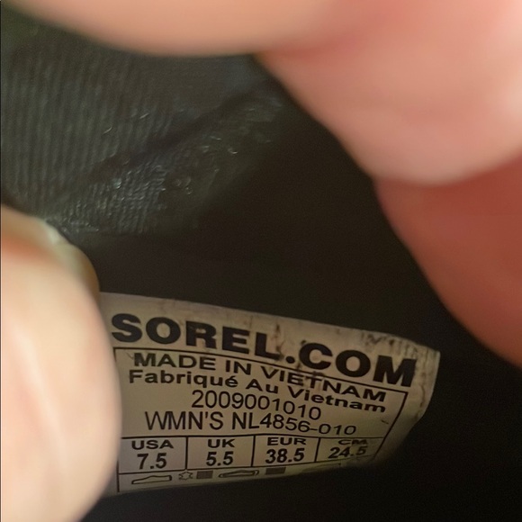 Sorel ONA 503 Mid Black Sneakers Women’s 7.5 EU 38.5 - Picture 5 of 6